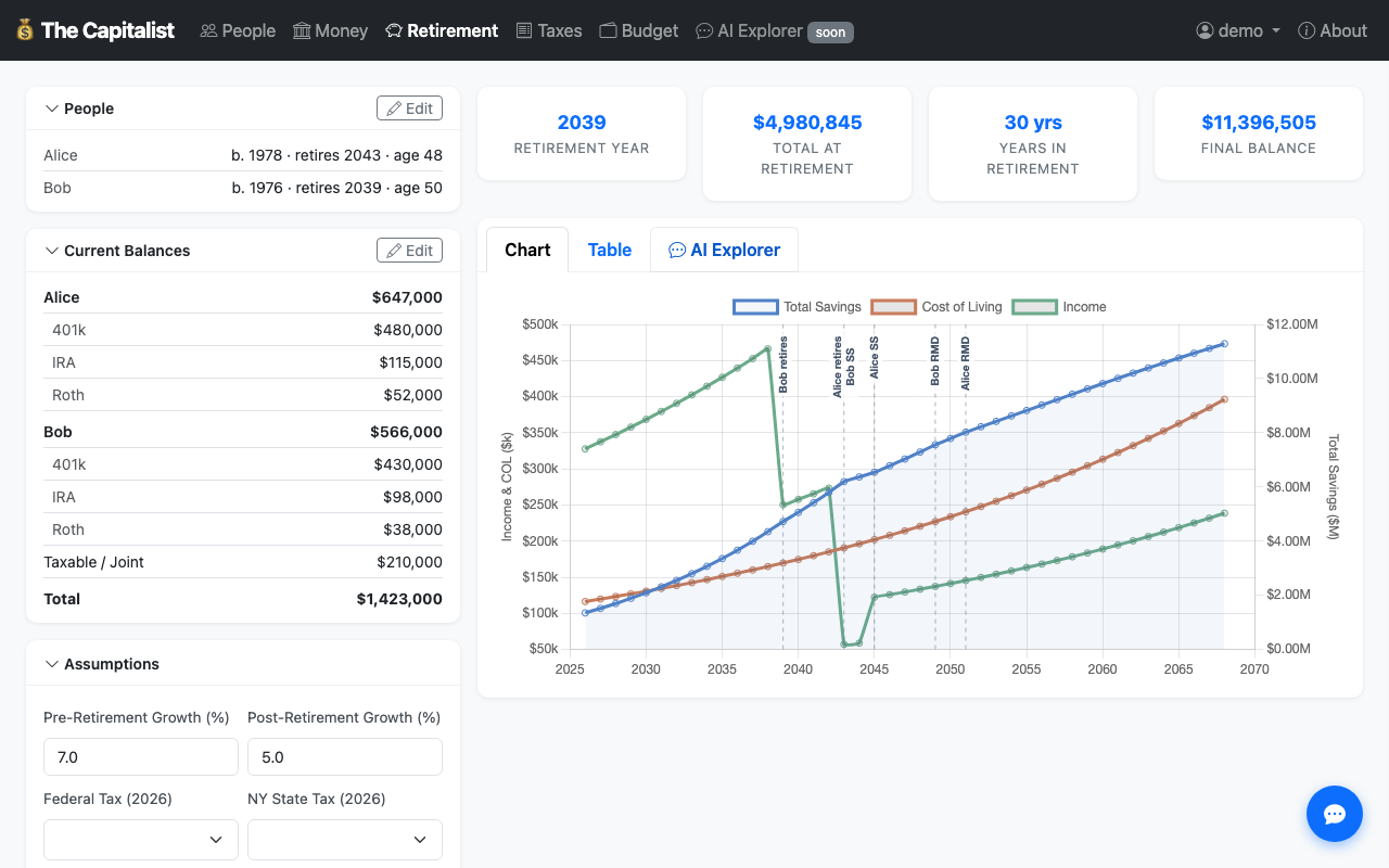 Retirement screenshot
